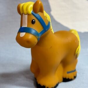 Little People Brown and Blue Action Figure Horse Toy